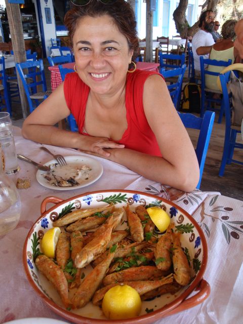 Andrea at Blue Sardine, Skala Eressos