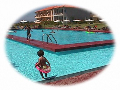 Kids pools at the Aeolian Village Hotel in Skala Eressos, Lesvos