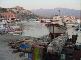 Harbor in Molyvos, lesvos