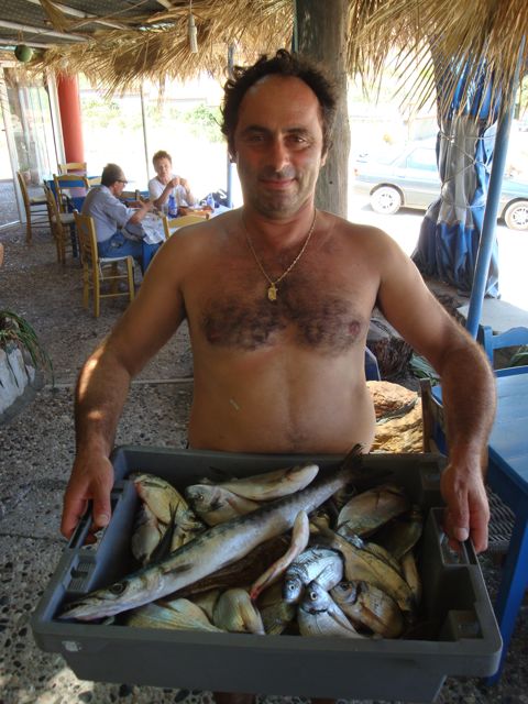 Dimitris at Ag Fokas Fish Taverna
