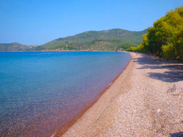 Kagia beach, Skala Sikaminias