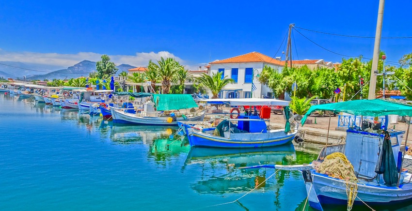 Fishing boats in Skala Kaloni