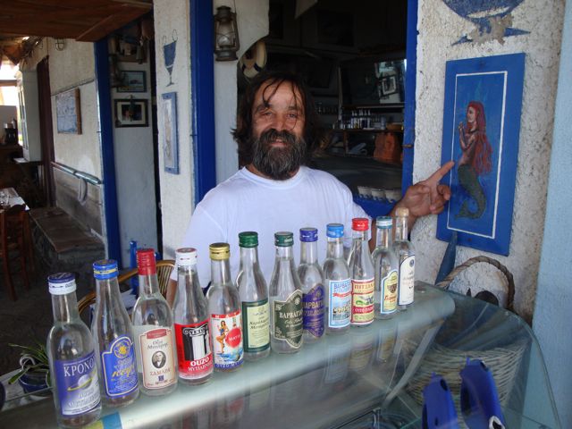 Kostas, Blue Sardine Restaurant, Skala Eressos