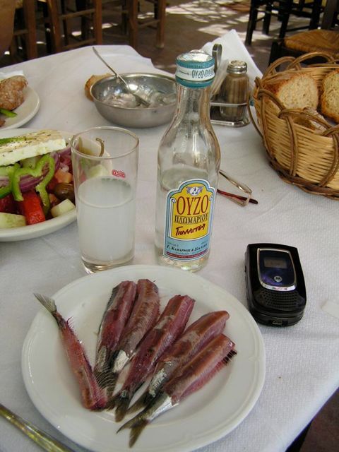 Ouzo and meze in Lesvos